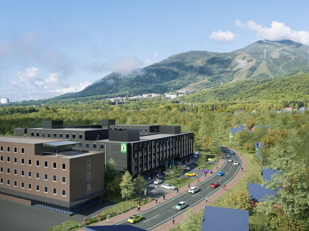 H101-Niseko Hotel Facade (Spring, Day)