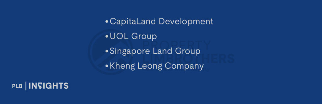 CapitaLand Development

UOL Group

Singapore Land Group

Kheng Leong Company