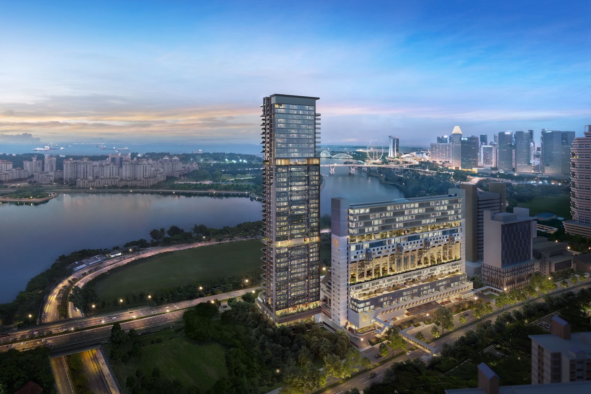 R-View34 - Aerial View from Beach Road Dusk_07 (241216)