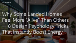 Design psychology in landed homes explained. Learn how colour, lighting, ceilings and layout influence energy, focus and liveability.